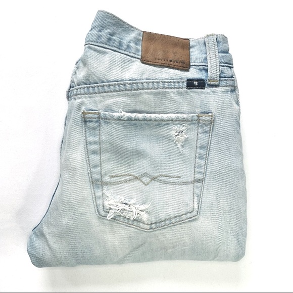 Vintage Sienna Cigarette Boyfriend Jean Cropped Length - Distressed Light Wash - Picture 6 of 9